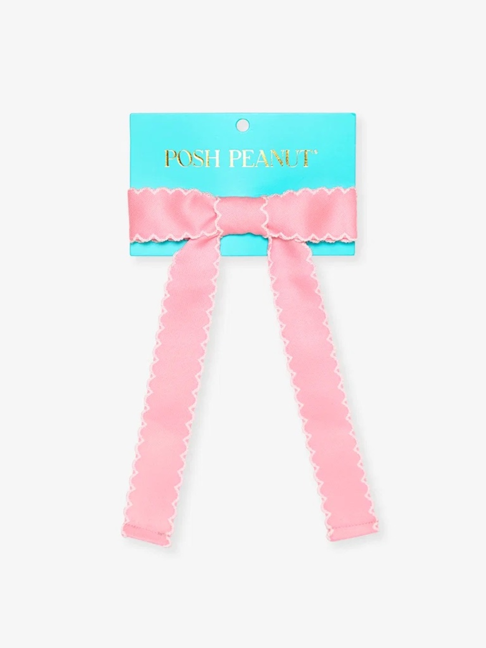 Posh Peanut Pink Scalloped Ribbon Hair Clip